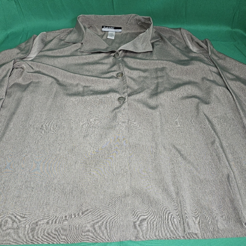 Vtg Radcliffe Blouse Long Sleeve Collared‎ 3 Button Size 2XL Montgomery Ward NWT